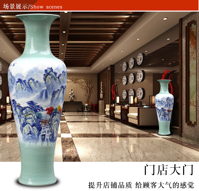Jingdezhen ceramic hand picked home sitting room hotel modern flower arrangement of large vase act the role ofing is tasted furnishing articles