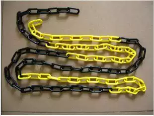 Special promotion yellow and black plastic chain protection chain red and white warning chain safety chain chain cone chain