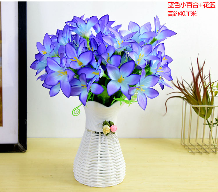 Hoa giả trồng chậu trang trí phòng khách hoa Juanhua tủ lạnh bàn cà phê trang trí hoa nhựa trang trí mô phỏng bó hoa - Trang trí nội thất decor phòng khách