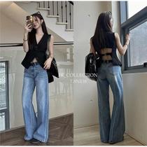 Refundable less in stock Korean self-retained INS blogger style small sexy exposed waist straps slim V-neck suit