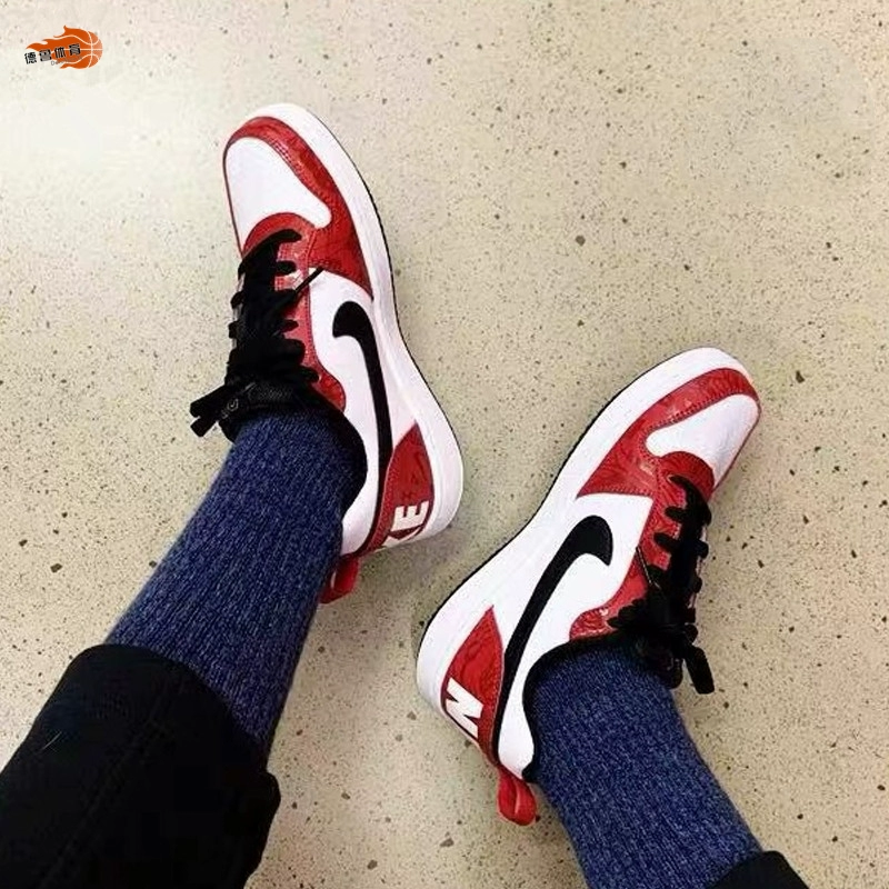 Mới Nike / Nike Court Womens New Year Limited Chicago Color Casual Shoes CU2983-101 - Dép / giày thường