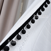 Curtain lace beads accessories tassel curtain head French curtain gauze decorative standing edge black accessories modern embellishment edge