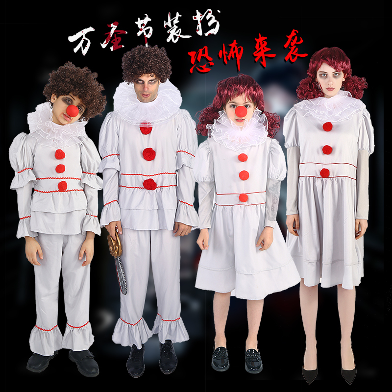 Halloween Family Costumes, Adult Crazy Clown Clothes, Kidsren's Horror Suits, Cosplay Costumes, Props, Adult Costumes