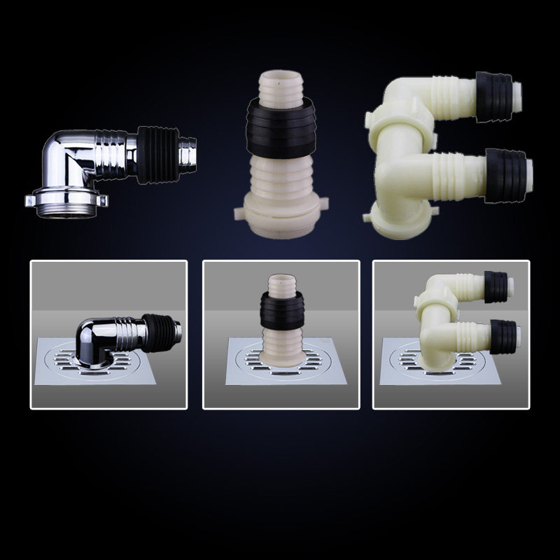 Diving boat washing machine floor drain special joint fully automatic drain pipe sewer pipe connector water outlet pipe with elbow