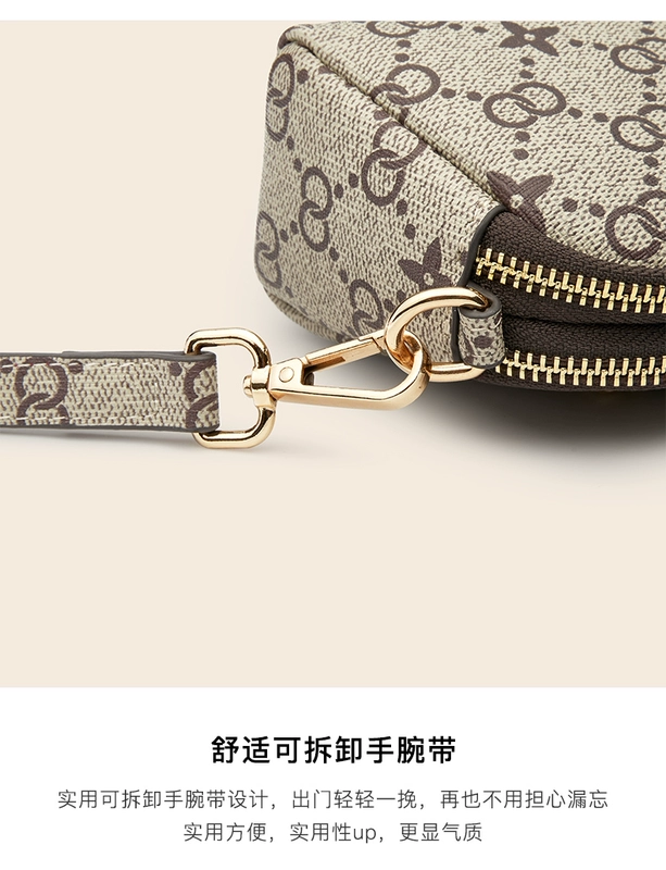 ví mini cầm tay Túi xách Tính khí nữ 2021 Tide New Zipper Wallet Women Long Messenger Túi nhỏ Đồng xu Mô hình mẹ ví cầm tay nữ màu trắng ví cầm tay nữ