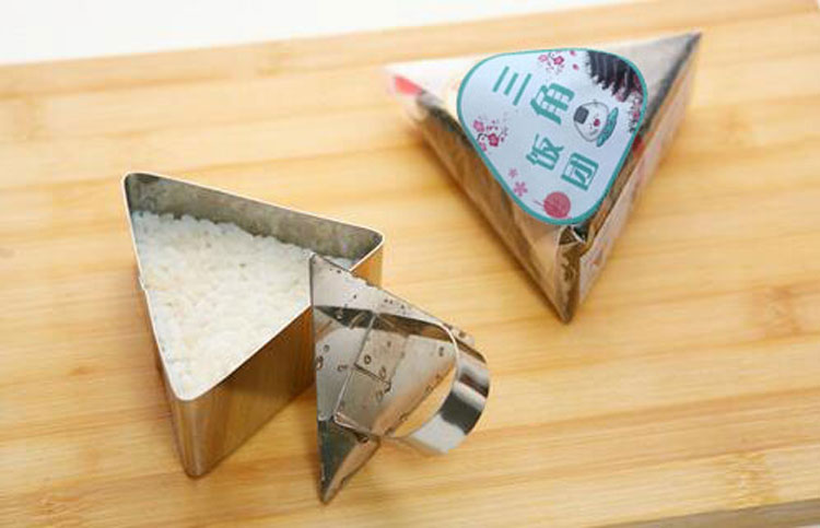 Tam giác gạo bóng khuôn thép không gỉ Bento tự làm cơm nhóm bóng nhà Nhật Bản nghiền mousse hình tròn sushi - Tự làm khuôn nướng khuôn làm kem silicon