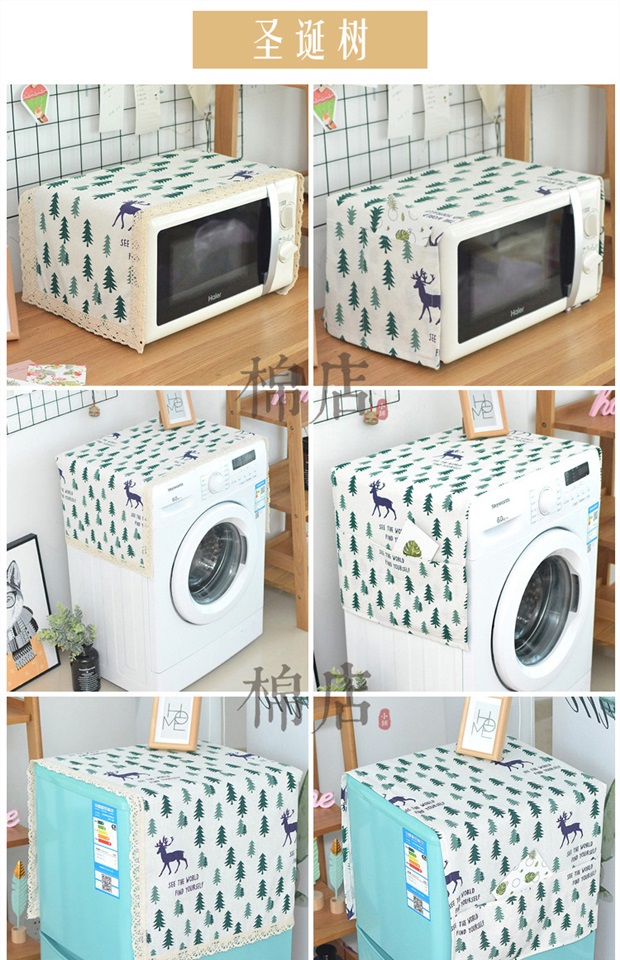 Lò vi sóng che phủ chống dầu bụi nhà bếp nướng lửa lò sưởi hộ gia đình hình chữ nhật bảo vệ vải bông quạt áo điều hoà