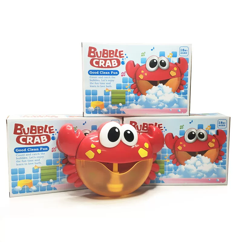 Baby creative bubble bath partner happy bubble crab music starting machine bathroom bathing water toys