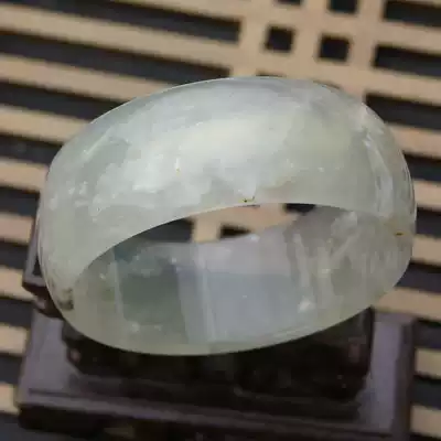 Shaanxi Lantian jade bracelet Jianghuayu bracelet Lantian Jianghuayu ink jade bracelet hydrated and transparent 60 5
