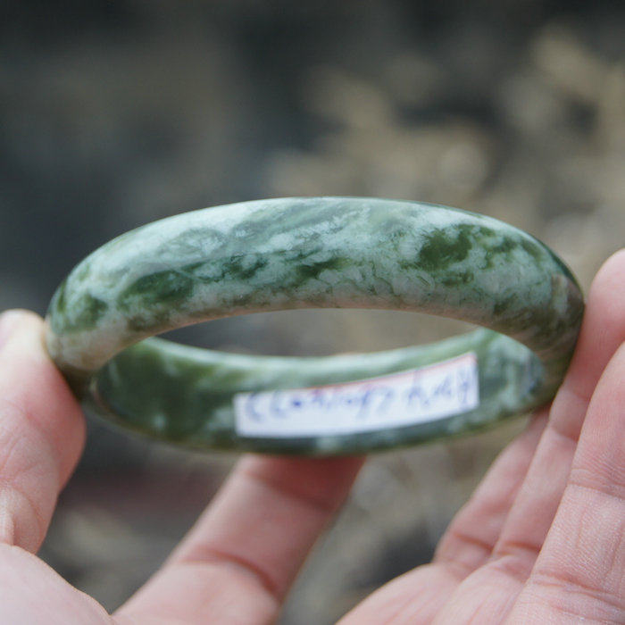 Shaanxi Xi'an Lantian jade bracelet Jianghua jade bracelet Old pit jade bracelet Ginger flower jade bracelet 59.5