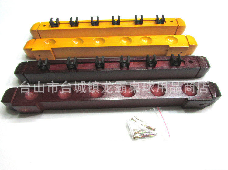 Table-ball wooden table Billiard Room 6 holes wall-mounted table Billiard Cue 8 holes Wine Red Wooden Pole Rack