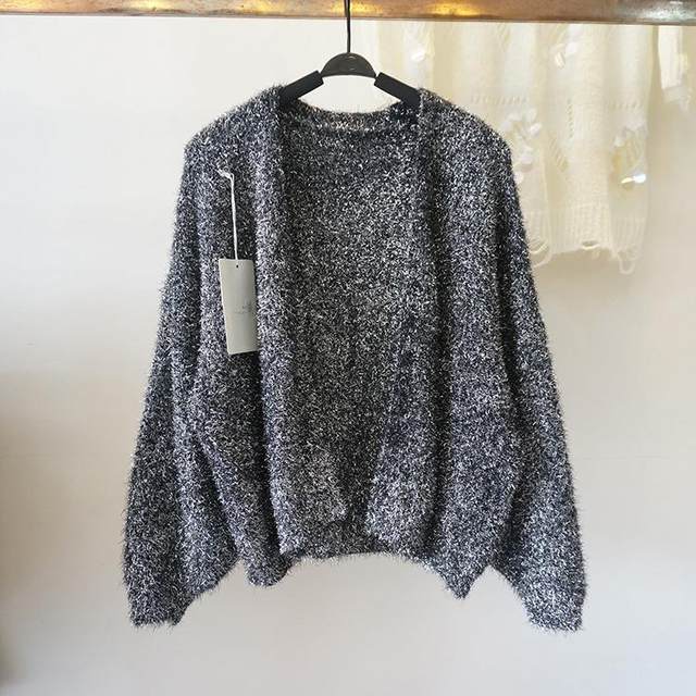 High-end mid-length sweater jacket