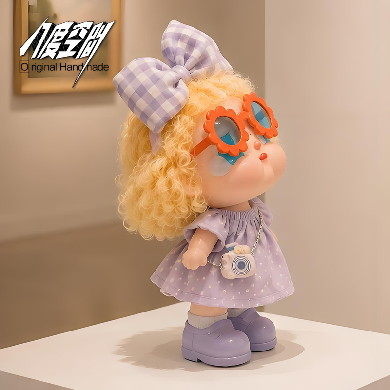 Sunlight Bath Series Crybaby Clothes Universal Doll Clothes Plush Toy Scarf Purple Sweater Set