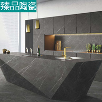 Fo Mountain Rock Board 1600 * 3200 Guest Restaurant background wall Custom hyphenate Large plate Island Terra table Cabinet Table Customised