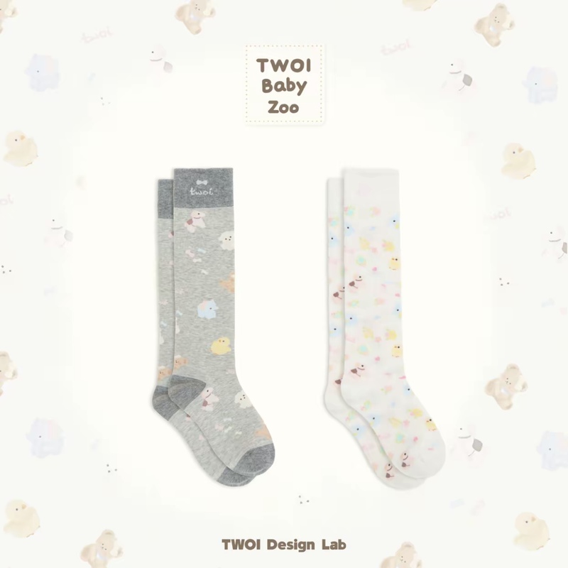 In Stock·Twoi Design Lab "Baby Zoo Series" 「Babyzoo Sock Set」