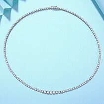 100 Hero 18K Platinum 5 carat diamond full drill necklace light extravagant and luxurious full drill lock bone chain real drill woman