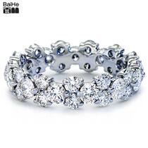 18K gold courting wedding diamond ring full of diamond ring full drill ring courting marriage drill ring female full circle diamond ring