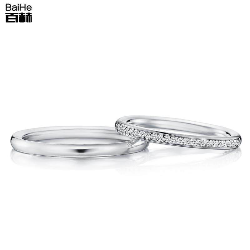 18K Gold Row Set Couple Diamond Ring Proposal Wedding Diamond Ring Couple Ring Diamond Ring Female Custom Platinum