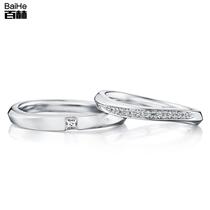 18K gold torsion arm row ring marriage proposal wedding diamond ring couple diamond ring female custom platinum ring