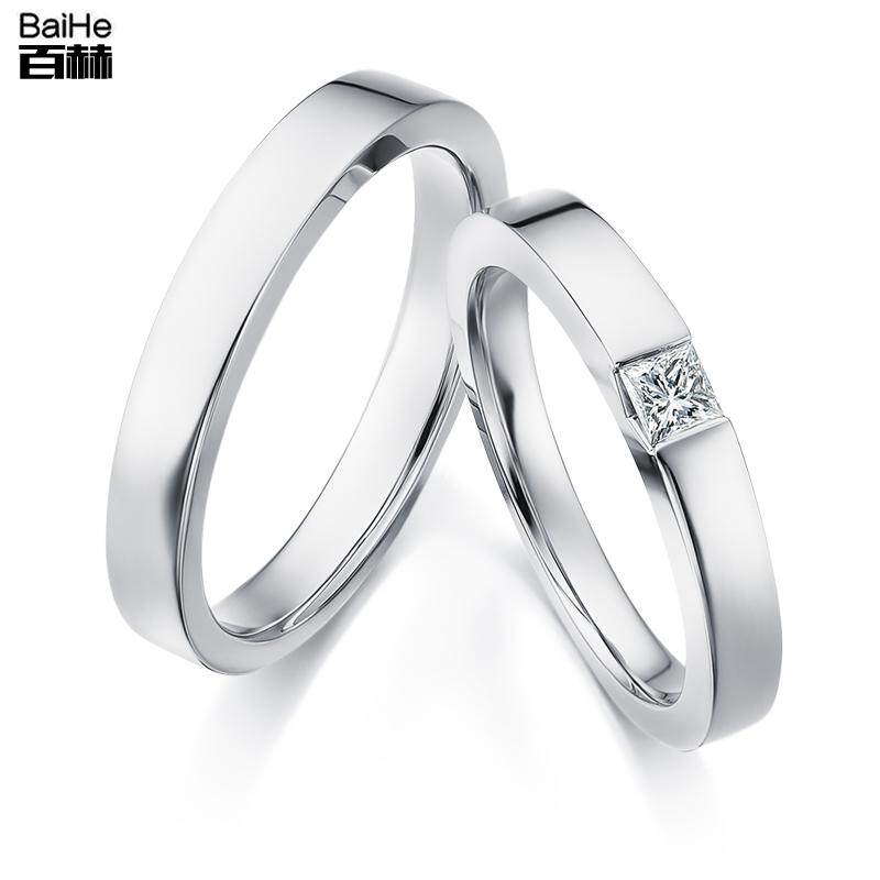 18K Gold Square Diamond Ring Proposal Wedding Diamond Ring Couples Ring Diamond Ring Women Can Customize Platinum