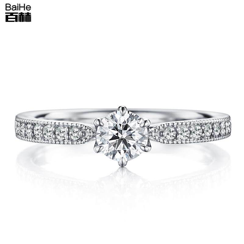 18K Gold Row Diamond Ring Personality Simple Proposal Marriage Engagement Diamond Ring Female Ring Customizable