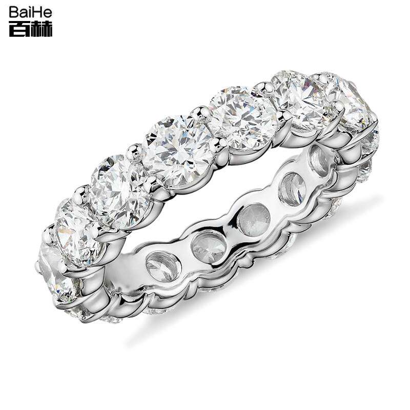 18K gold Classic full circle diamond timeless diamond ring courting wedding wedding diamond ring female custom platinum