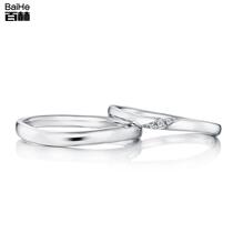 18K gold classic torsion arm row ring marriage proposal wedding diamond ring couple diamond ring female custom Platinum