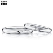 18K gold single diamond men and women to ring marriage diamond ring couples diamond ring diamond ring women customized Platinum