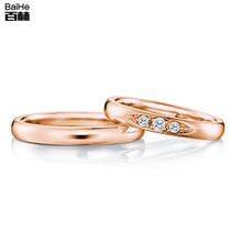 18K marriage proposal wedding diamond ring couple ring diamond ring female can be customized platinum rose gold ring