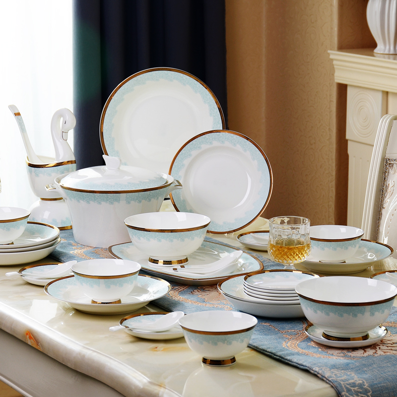 Up Phnom penh anaglyph 60 skull porcelain tableware suit villa dish between example combination of ipads porcelain ceramic dishes