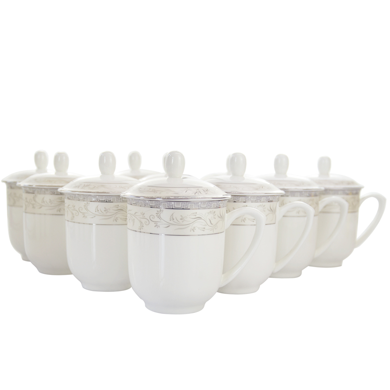 Ten cups of tea cup cup with cover ipads porcelain ceramic cup lid cup meeting office cup lead - free ipads porcelain ceramic cup