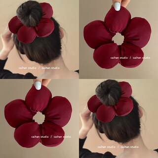 酒泽樱桃~甜美泡泡花朵发圈小众设计马尾头绳丸子头绳旅行发圈女