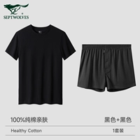 Черные летние тонкие хлопковые шорты, комплект