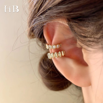 Sea blue blue niche light luxury high-end ear bone clip women without ear holes 2022 new temperament ear clip earrings earrings