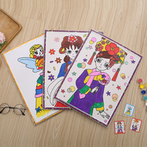 Large Number Foam Graffiti Painting Park Swing Stall Child Draw Painted Color paint Paint Night City Diy Oil Color Painting