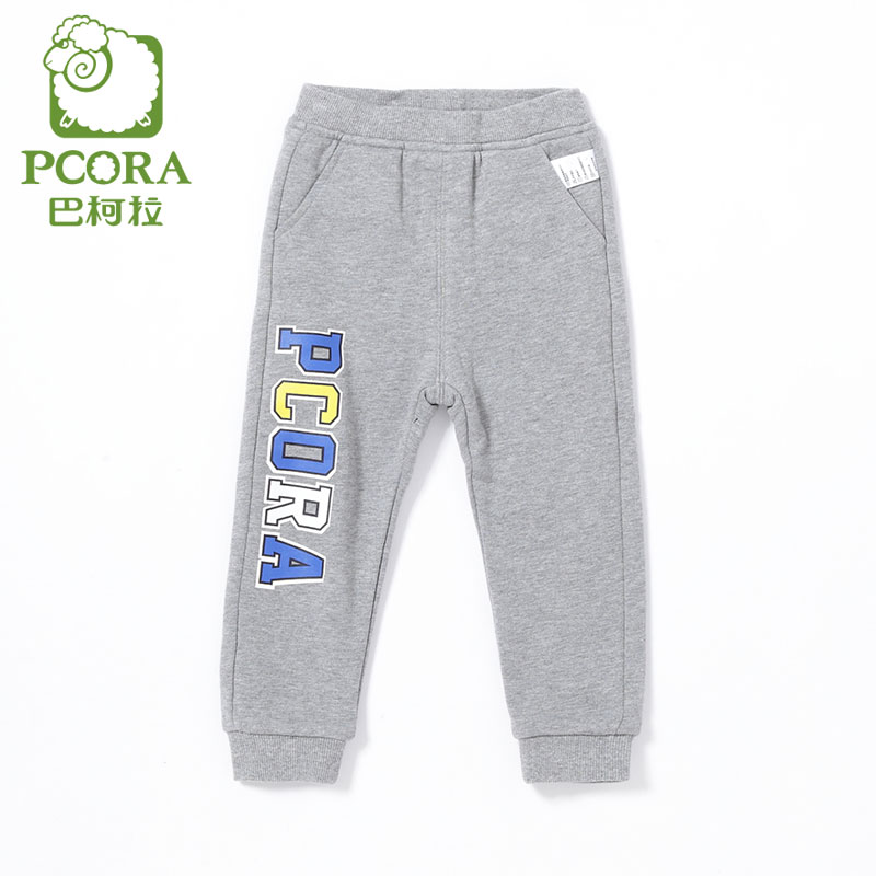 Thu / Đông mới nam Hàn Quốc phiên bản thời trang Casual Pants Bakora trẻ em dệt kim Feet Clip quần triều.