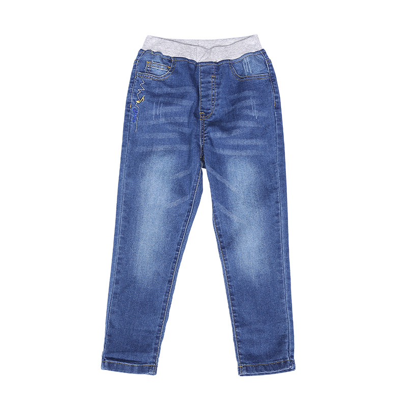 Quần Bakora thiếu nhi 2019 quần mùa xuân và mùa thu Kids Plus Thoải mái Jeans Trong Big Kids Men Casual của.