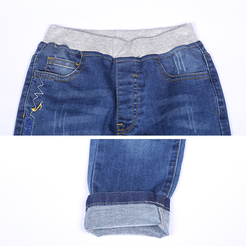 Quần Bakora thiếu nhi 2019 quần mùa xuân và mùa thu Kids Plus Thoải mái Jeans Trong Big Kids Men Casual của.