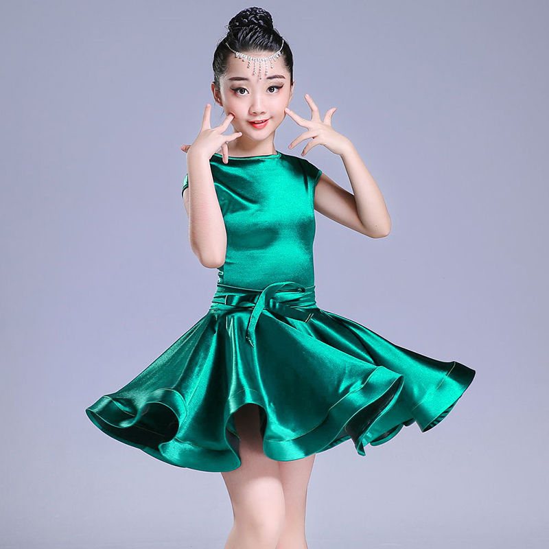 Trẻ em khiêu vũ Latin trang phục cô gái chấm điểm quần áo cạnh tranh quy định trang phục tiêu chuẩn trang phục cô gái thực hành quần áo mô hình mùa thu và mùa đông thời trang trẻ em