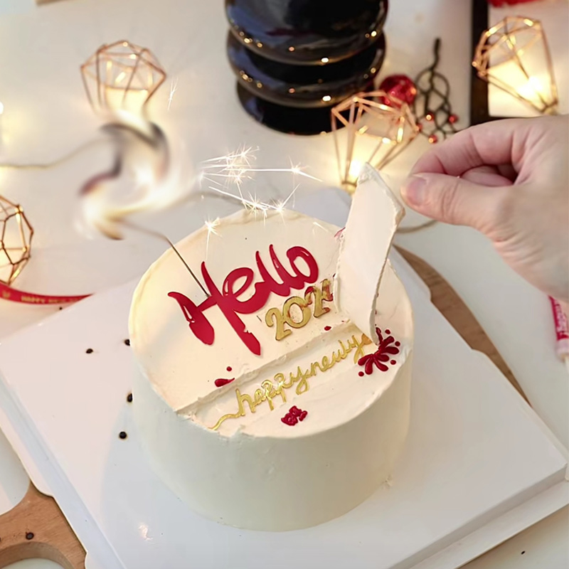 Canon Tongan 2024 New Year's cake Decorative Magic Paper Pendulum Pieces Cross Year Cake Dragon Year Acrylic Inserts-Taobao