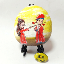 Propylene Painting Hand-painted Creative Diy Painted Birthday Gift Stone Painting Finished Body Gift Painting Cartoon Kitty