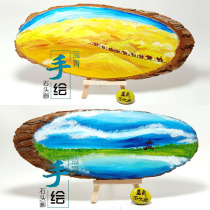 A family of three comics Doraemon A dream painted creative handmade digy wood-piece painted wood-sheet painting custom made by hand