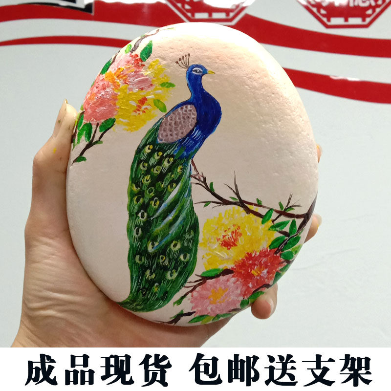 Spot stone painting Finished landscape comic portrait Creative hand-painted acrylic painting ornaments Birthday gift decoration