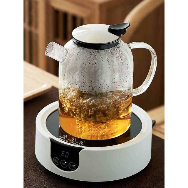 Glass Teapot for Brewing Tea, Household Single Pot, Large Capacity, High Borosilicate Tea Kettle, Suitable for Open Flame and Electric Ceramic Stove, High Temperature Resistant
