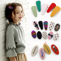 Temperament tweed autumn and winter hairclip Joker hair card ins Net red BB clip banghai clip Korean girl hair accessories hairclip