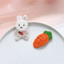 Korean style childrens hair accessories autumn and winter plush bunny bear bbclip girl hairclip Korean version of broken hairclip headgear