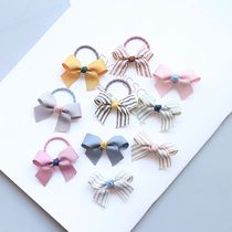 Childrens hair adorned cute dovetail butterfly knot hair Circle baby hair clip girl head decoration baby little skin gluten with no injury