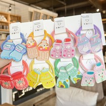 Children Hairband cute resin drink bottle girl head rope pair creative hair accessories baby headdress Japanese rubber band