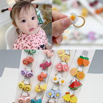 Childrens head rope cute cartoon female baby hair rope baby hair ring without injury Zapp small leather fascia headwear hair accessories