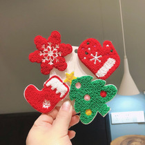 Christmas Hair Accessories Children Hair Accessories Hair Circles Snowflake Christmas Tree Girl Hair Clip Cute Baby Clips Snowman Side Clips
